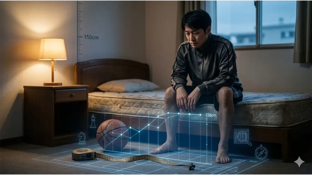 150cm台で夢を諦めた告白。古いメジャー、潰れたバスケットボール、上昇が止まった光のデータ青写真。