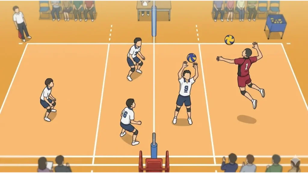 バレーボールの各ポジションの位置や動きがわかる画像