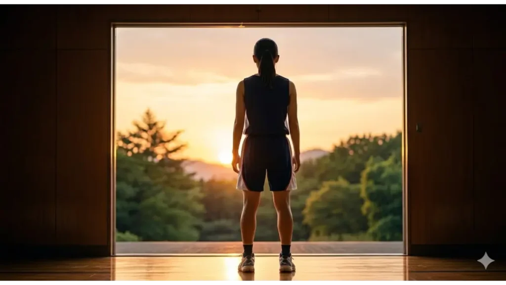 コンプレックスを克服し理想の脚のラインを手に入れたバスケ部員の姿