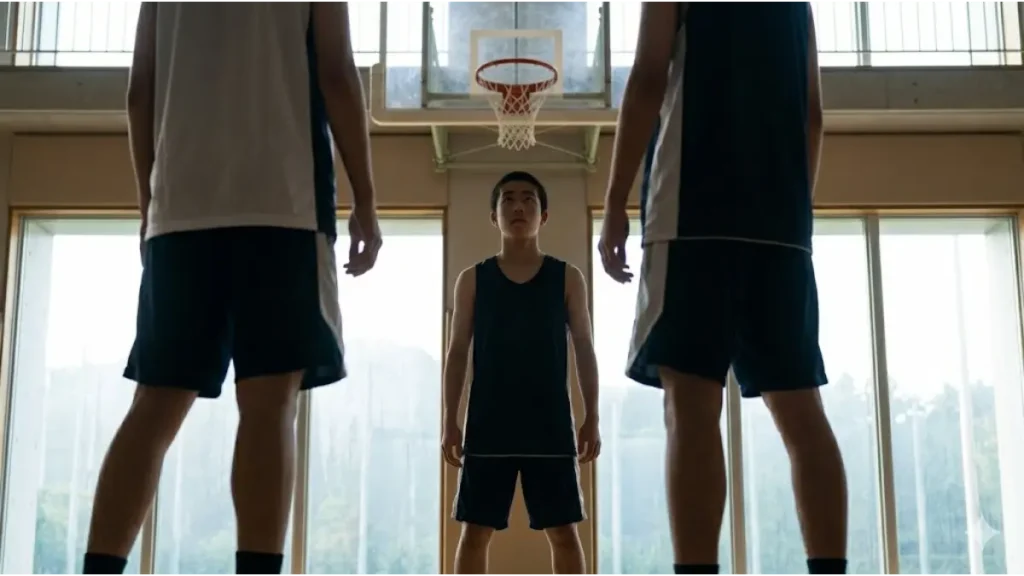 強豪バスケ部の体格差という絶望：158cmの日本人少年が、自分より20cm高い相手に囲まれる瞬間。