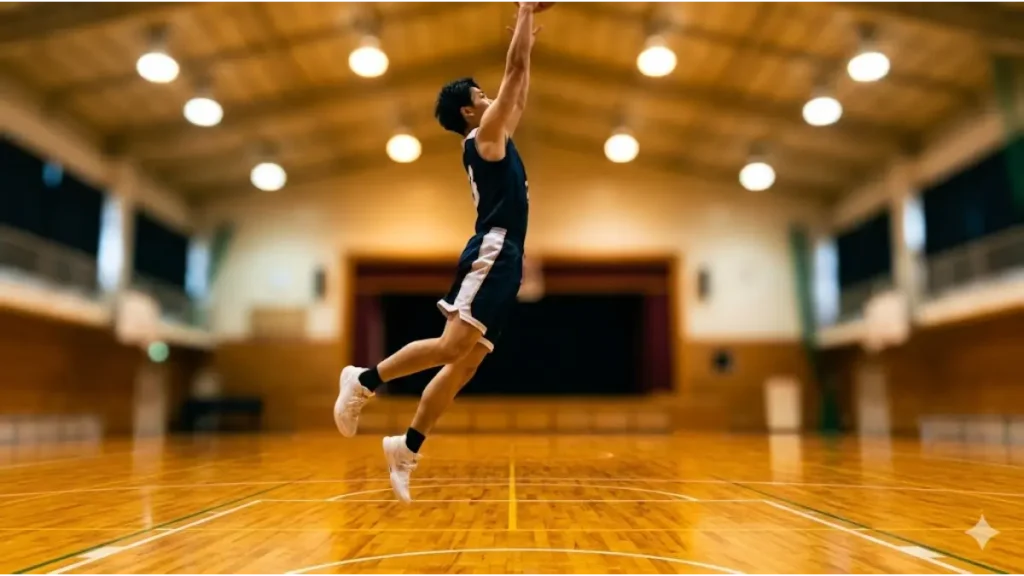 壁に背をつけ、腰の隙間をセルフチェックする日本人男性